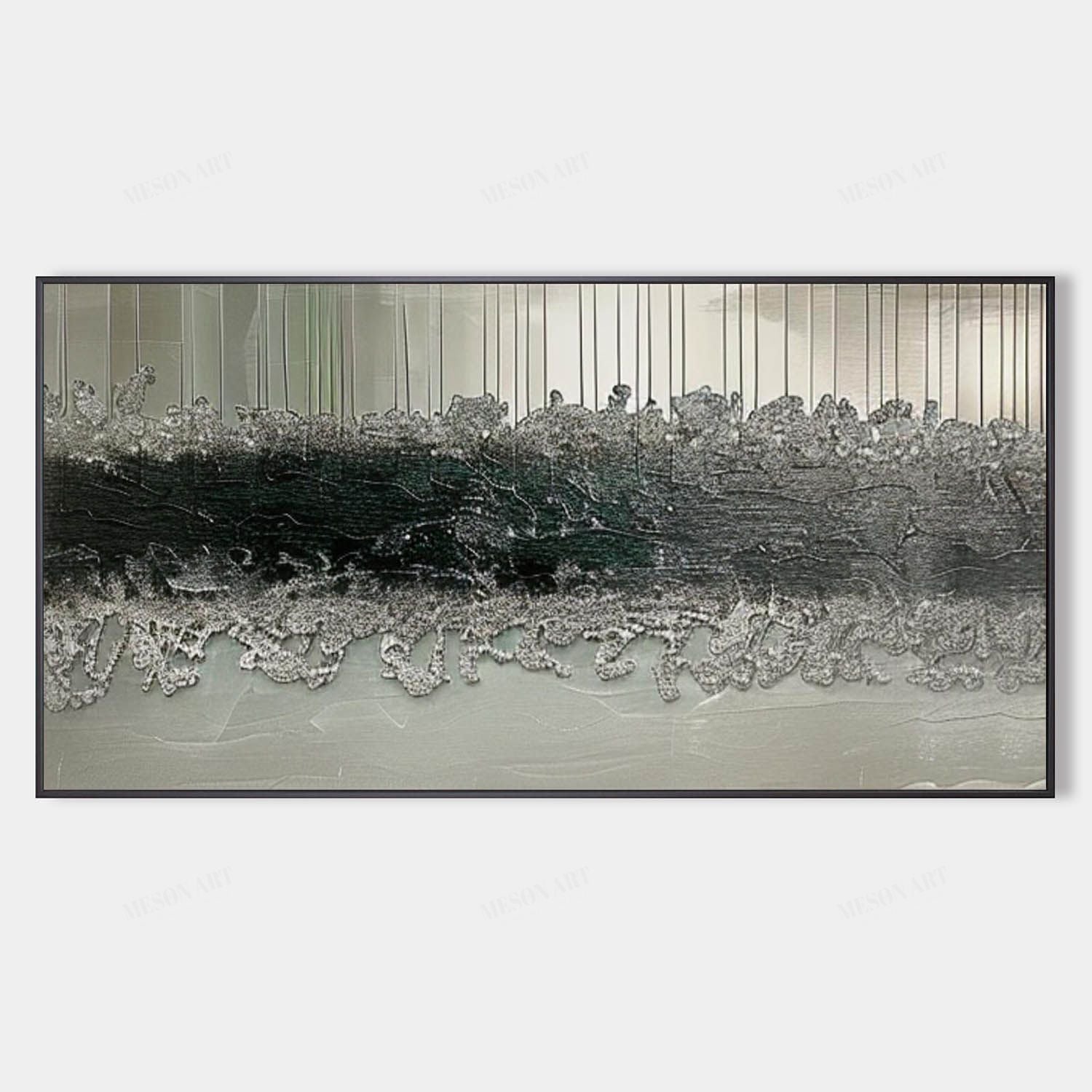 Large Grey and Black Abstract Art for Sale Grey and Black Abstract Canvas Wall Art Grey and Black Abstract Texture Painting
