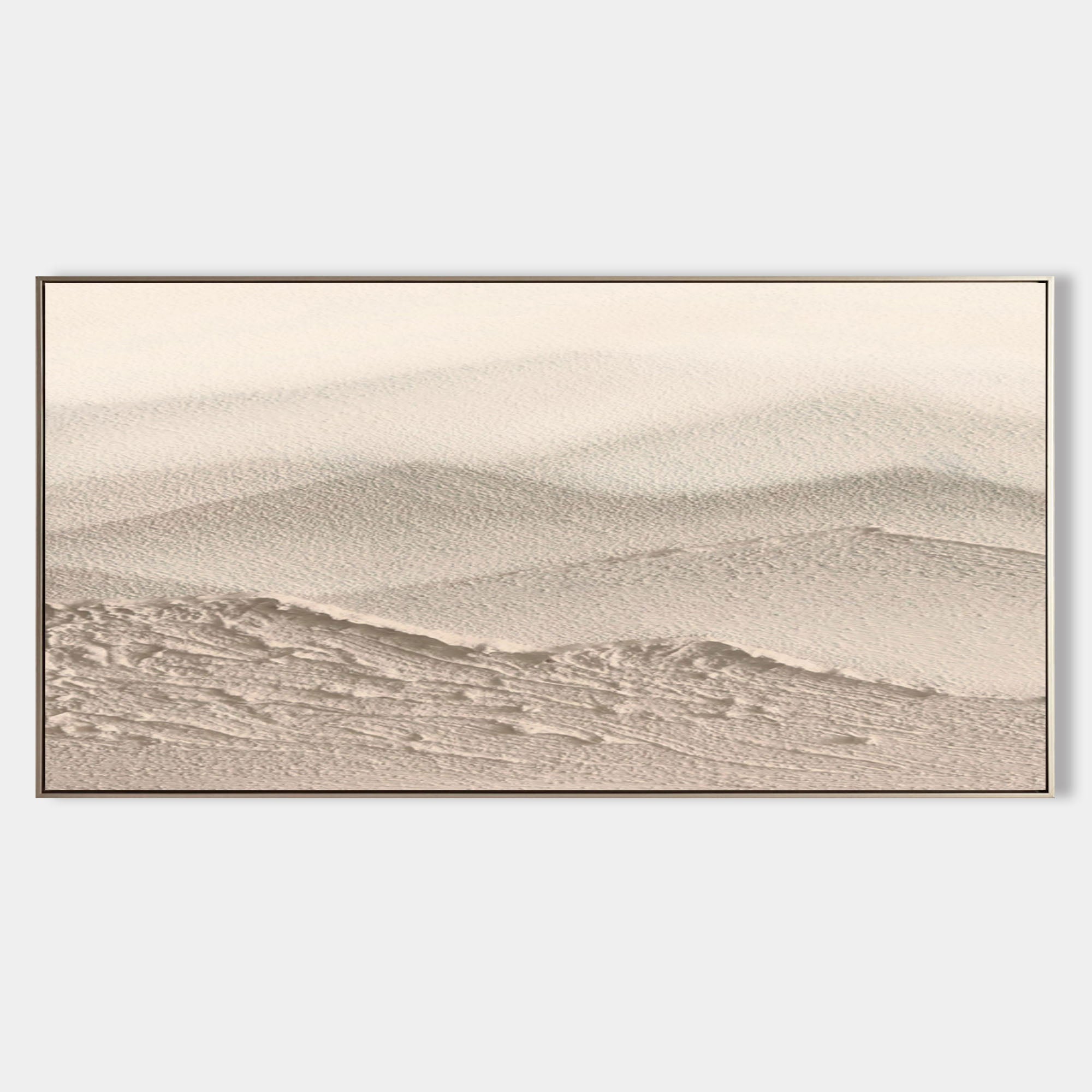3D Large Beige Textured Abstract Canvas Art Wabi Sabi Wall Decor Thick Acrylic Abstract Painting