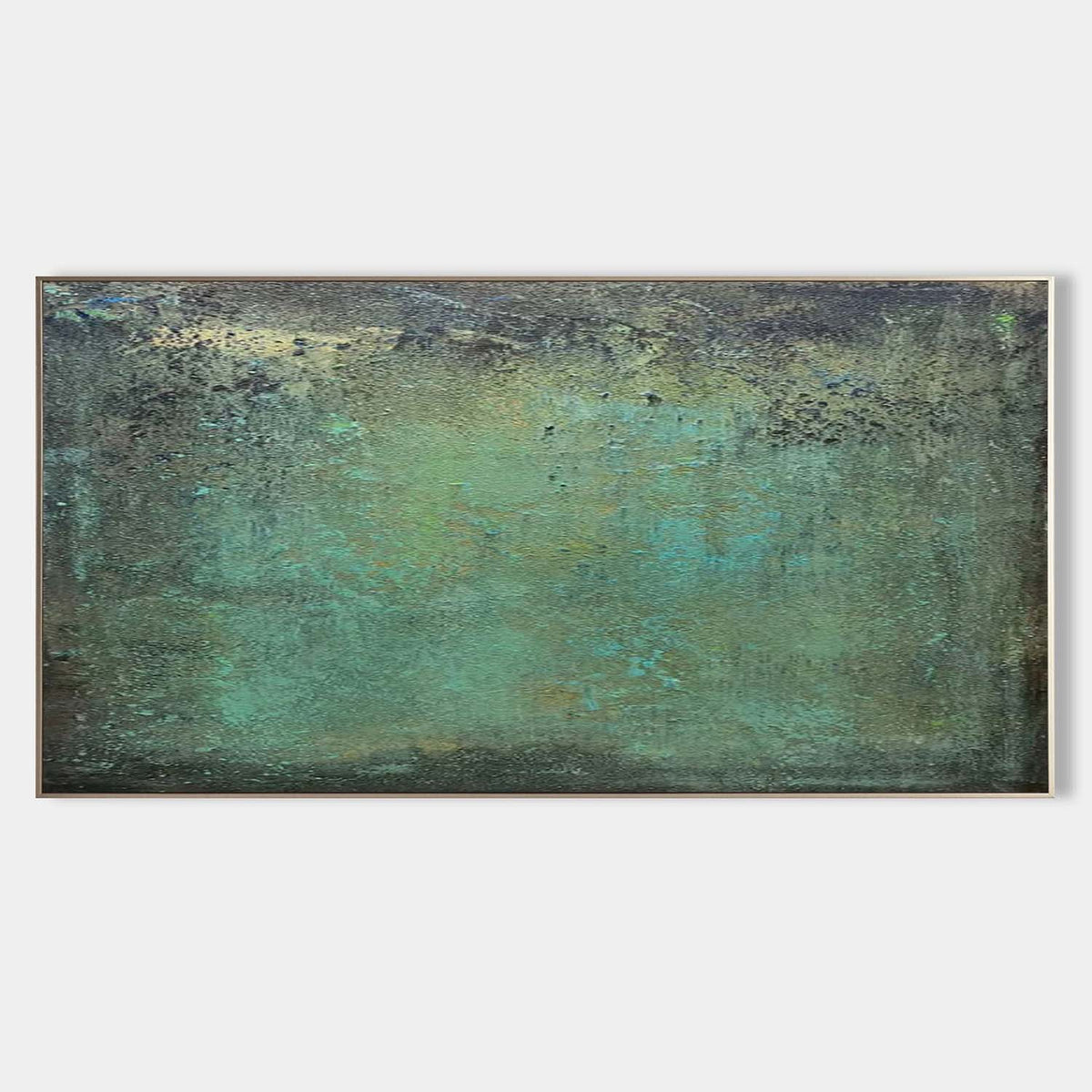 Large Green Textured Abstract Canvas Wall Art Green Minimalist Textured ...