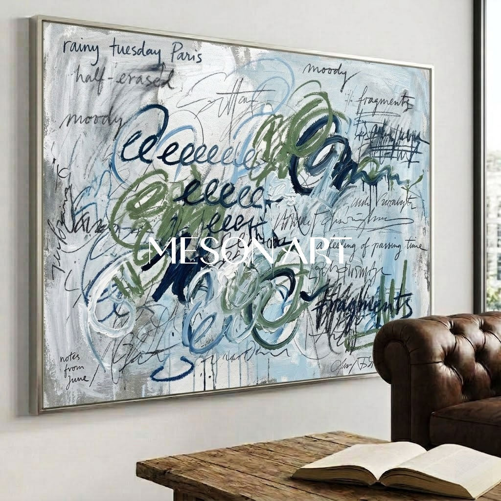 Commission Handmade Painting Luxury Office Graffiti Art Above Couch