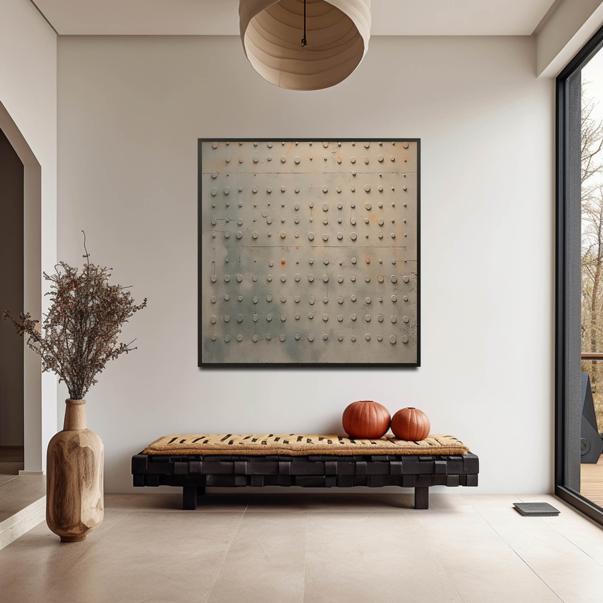 Large Earthy Canvas Wall Painting Earthy Texture Abstract Art Brown Minimalist Wall Art Wabi Sabi Art
