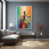 Large Dancing Girl Abstract Art Dancing Girl Palette Oil Painting Abstract Dancing Girl Wall Art