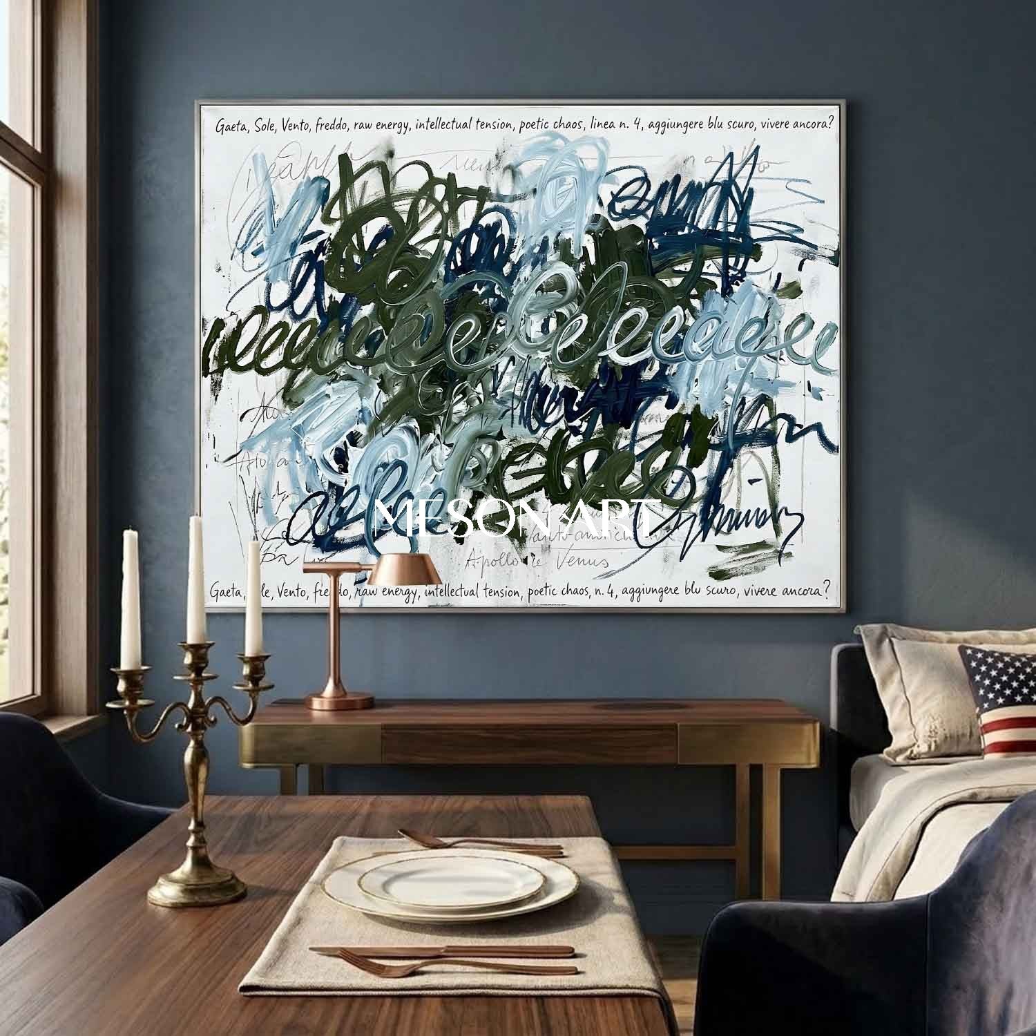 Luxury framed Art For Bathroom Wall Decor Scribble Abstract Painting