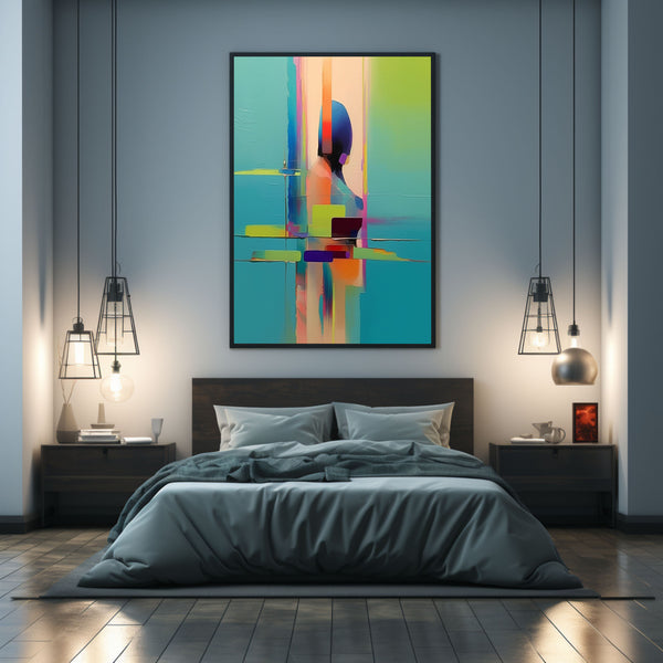 Abstract Palette Art On Canvas Abstract People Back View Oil Painting Texture Bedroom Wall Art Decor