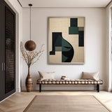 Large Beige And Green Minimalist Abstract Art Beige And Green Art On Canvas Beige Texture Painting
