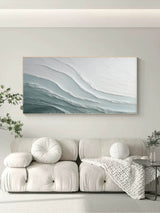 Large Sea Canvas Wall Art Blue Sea Abstract Art Wave Living Room Wall Decoration Hanging Painting