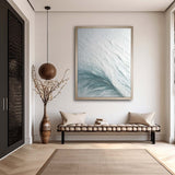 Large White Wave Texture Painting Entrance Wave Wall Art Sea View Room Wall Decoration Painting