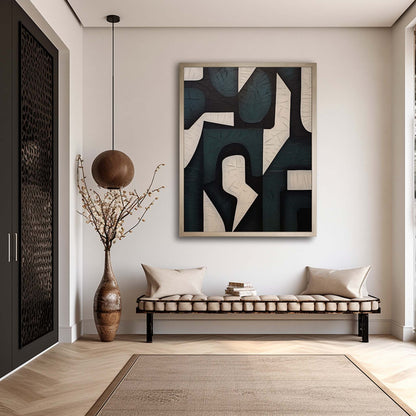 Large White And Green Textured Painting Wabi Sabi Wall Art White And Green Minimalist Art Decor