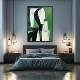 Green Contemporary Minimalist Art Green Abstract Minimalist Oil Painting Green Abstract Art Canvas