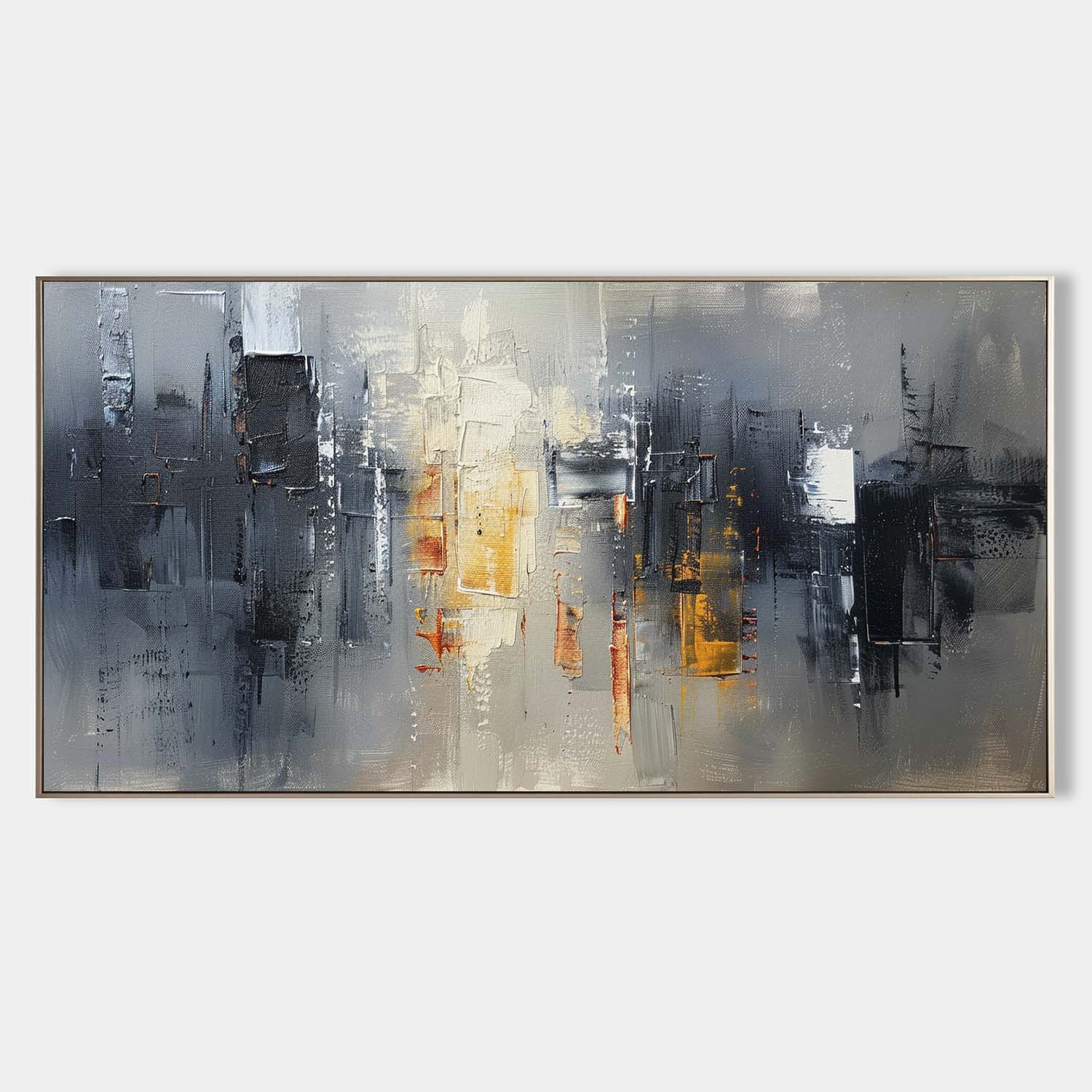 Large Night City Wall Paintings For Sale Abstract City Canvas Art For Sale