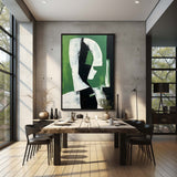 Green Contemporary Minimalist Art Canvas Green Abstract Minimalist Oil Painting Green Abstract Art