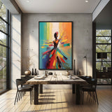 Large Dancing Girl Abstract Art Dancing Girl Palette Oil Painting Abstract Dancing Girl Wall Art
