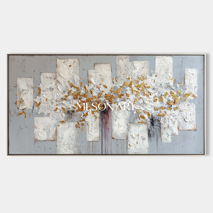 Buy Large Framed Abstract Wall Art Gold Textured Canvas Decor On Sale