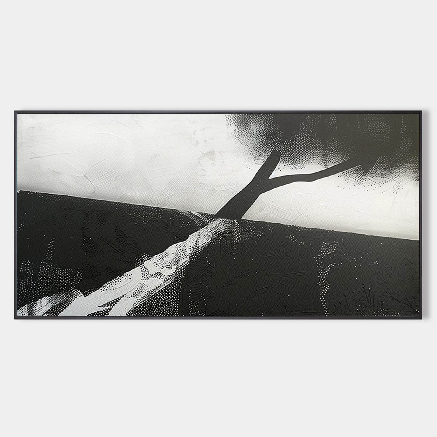Extra Large Black and White Minimalist Abstract Art for Sale Black and White Abstract Canvas Wall Art Decor