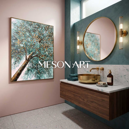 Contemporary Cubist Abstract Painting With Geometric Shapes And Neutral Tones For Modern Home Decor
