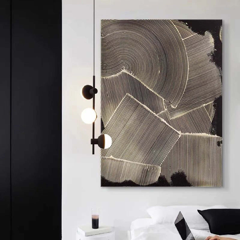 Black and White Textured Abstract Art Wabi Sabi Wall Decor Black and White Minimalist Wall Painting
