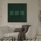 Green Oil Painting Green Abstract Art Canvas Wabi Sabi Wall Art Mimimalist 3D Texture Wall Paintings