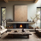 Beige Abstract Texture Painting Beige Minimalist Wall Art Wabi-Sabi Art Canvas Beige Abstract Art