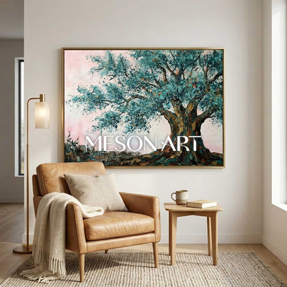 Contemporary Cubist Abstract Painting With Geometric Shapes And Neutral Tones For Modern Home Decor