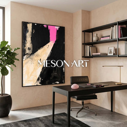 Colorful Pop Art Painting With Geometric Shapes For Modern Living Room Decor