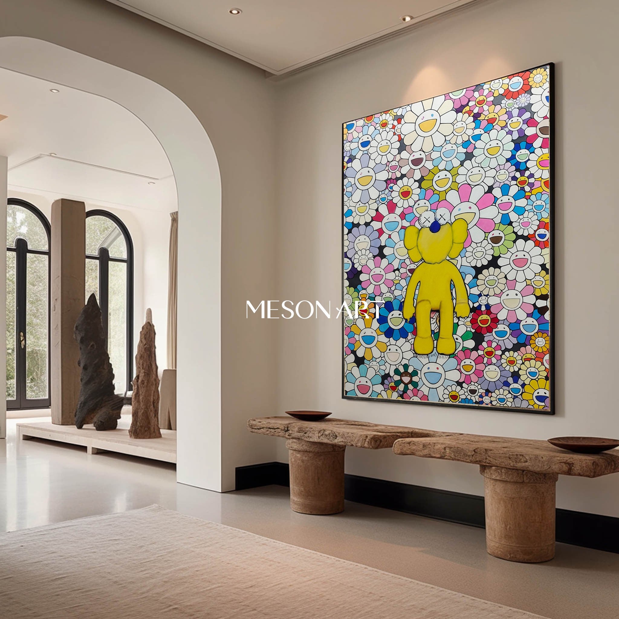 Large Kaws Pop Canvas Art Kaws Abstract Art for Sale Kaws Wall Art Decor Kaws Paintings
