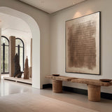 Large Brown and Beige Minimalist Textured Painting Wabi Sabi Art Brown Beige Minimalist Wall Art