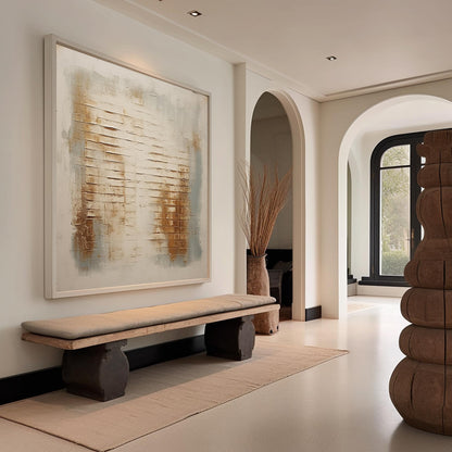 Large Beige Minimalist Wall Art Wabi-Sabi Art Beige Abstract Art Canvas Modern Minimalist Wall Art