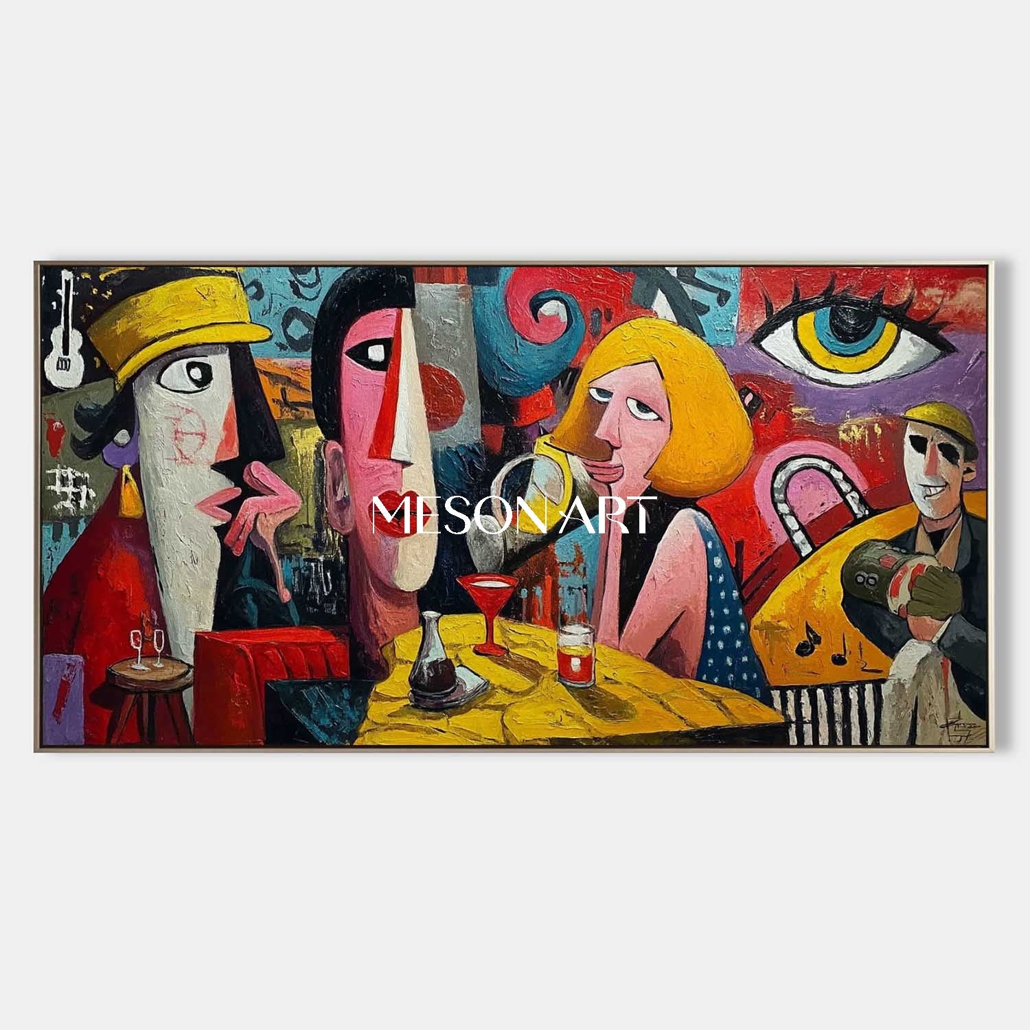 Shop Pop Art Abstract Graffiti Canvas for Modern Cafe and Living Room