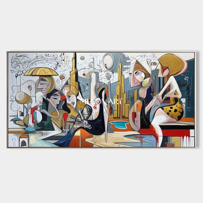 Picasso Cubist Contemporary Textured Art Horizontal Bedroom Order