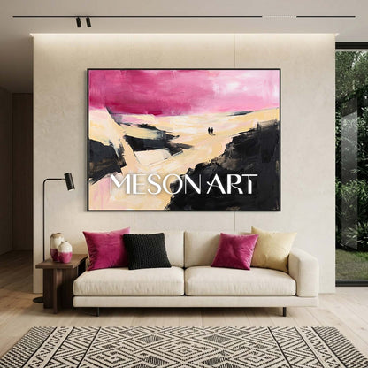 Colorful Pop Art Painting With Geometric Shapes For Modern Living Room Decor