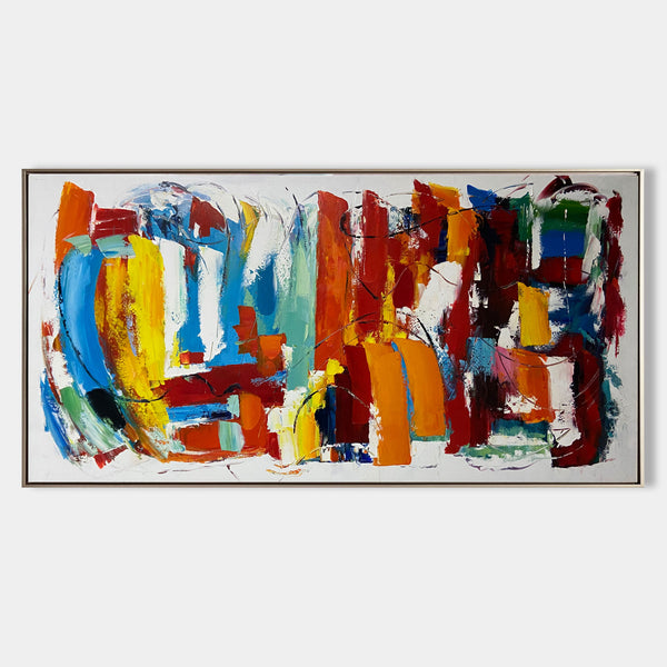 Large Colorful Living Room Wall Painting Colorful Abstract Canvas Art Abstract Colorful Wall Decor Art