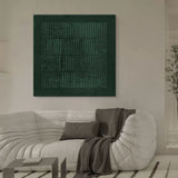 3D Green Abstract Art Canvas Green Painting Wabi Sabi Wall Art Minimalist Painting 3D Texture Wall art Green Wall Art