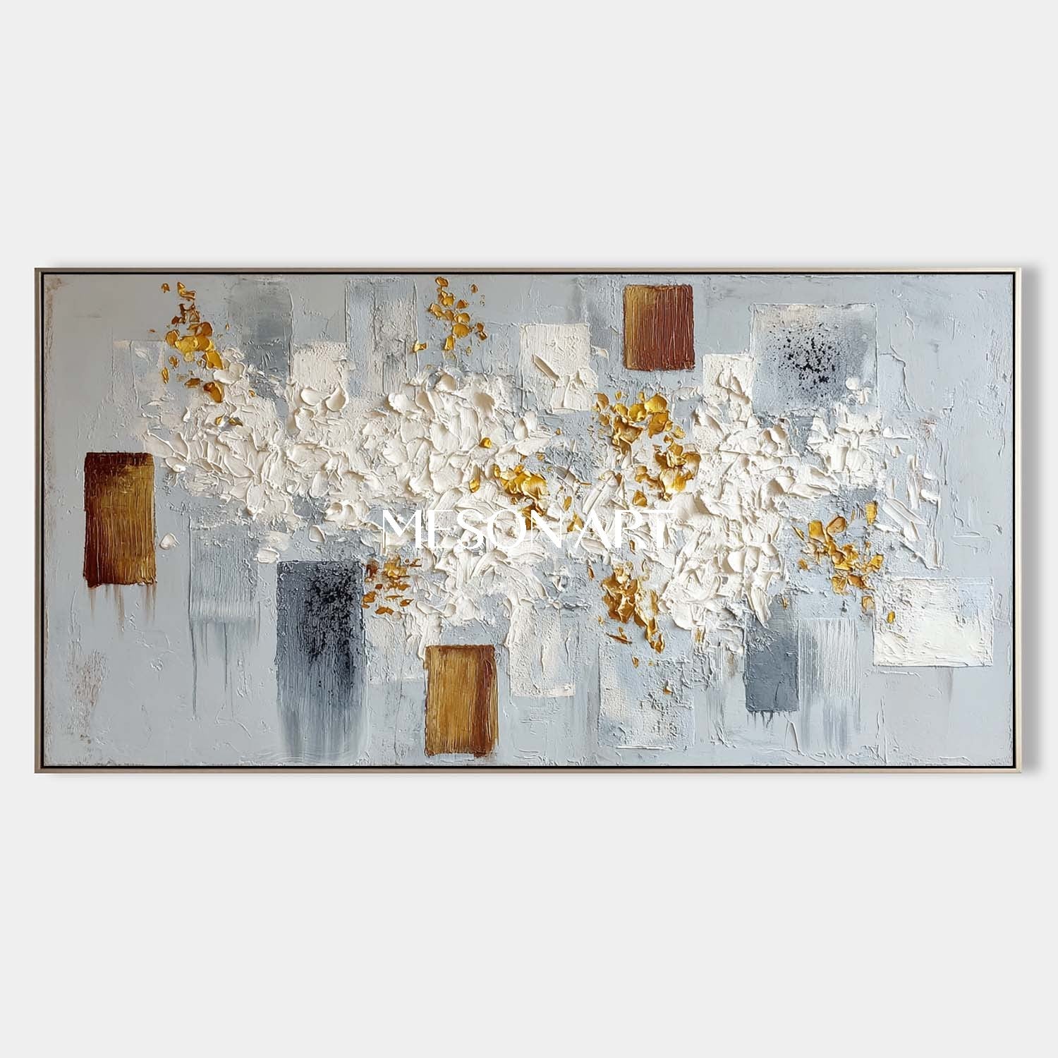 Oversized Contemporary Abstract Hand-Painted Wall Art for Living Room