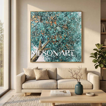 Contemporary Cubist Abstract Painting With Geometric Shapes And Neutral Tones For Modern Home Decor