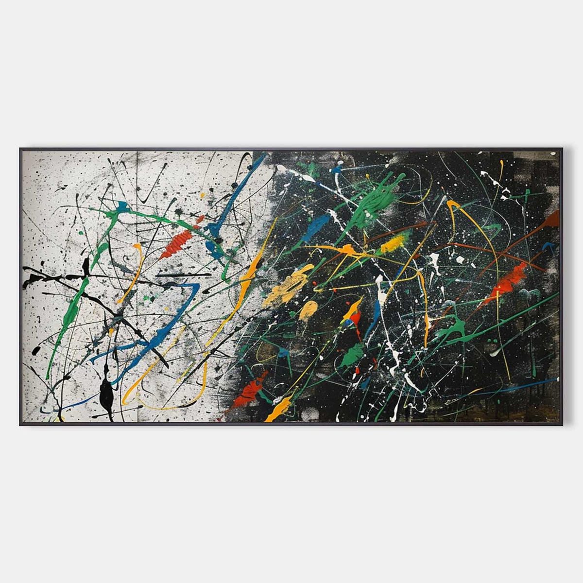 Large Pollock Abstract Canvas Art for Sale Pollock Modern Abstract Oil ...