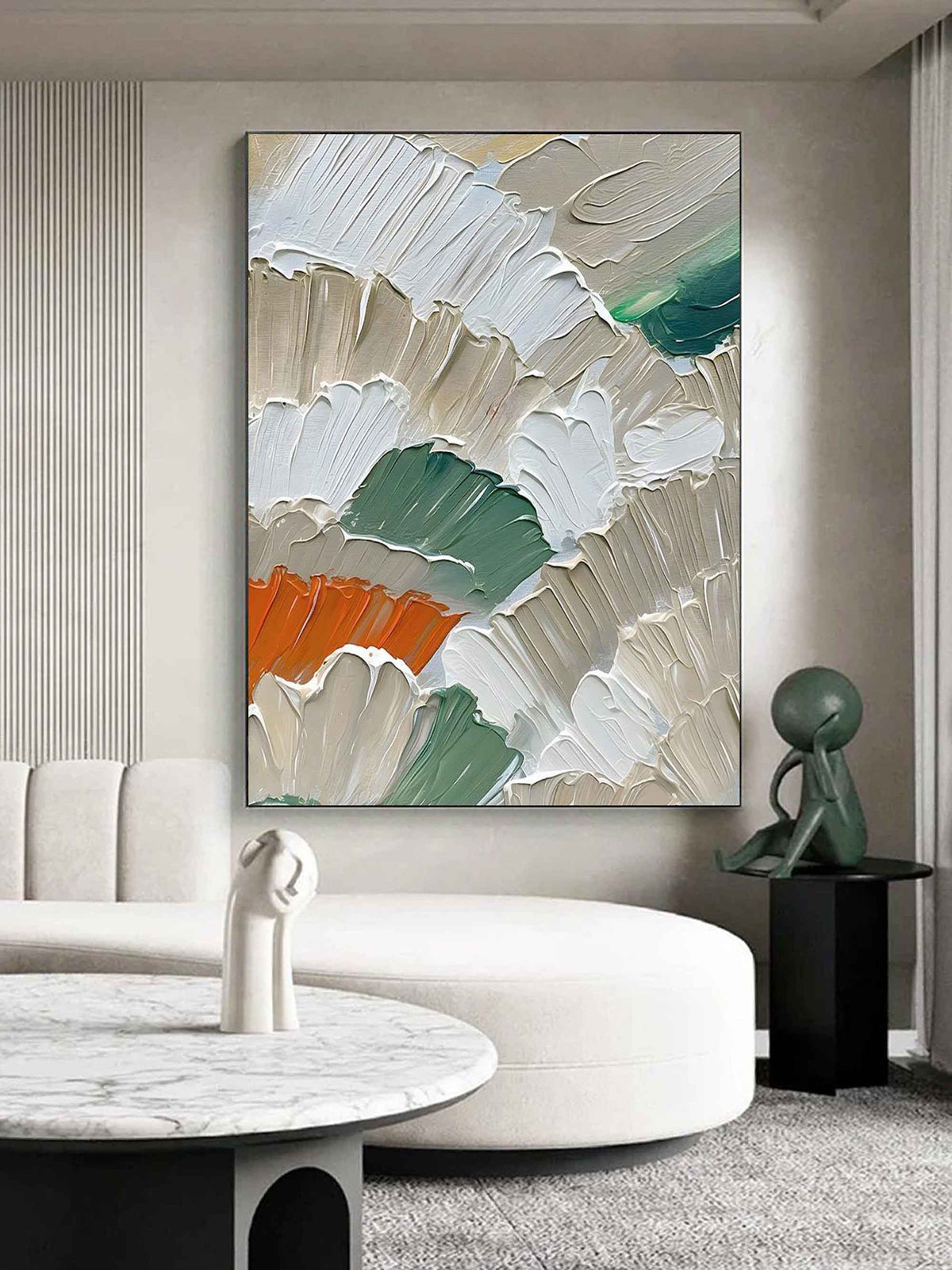 Abstract Colorful Oil Painting Heavy Textured Canvas Art Modern ...