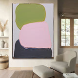 Colorful Palette Wall Art Colorful Minimalist Oil Painting Colorful Texture Abstract Canvas Art