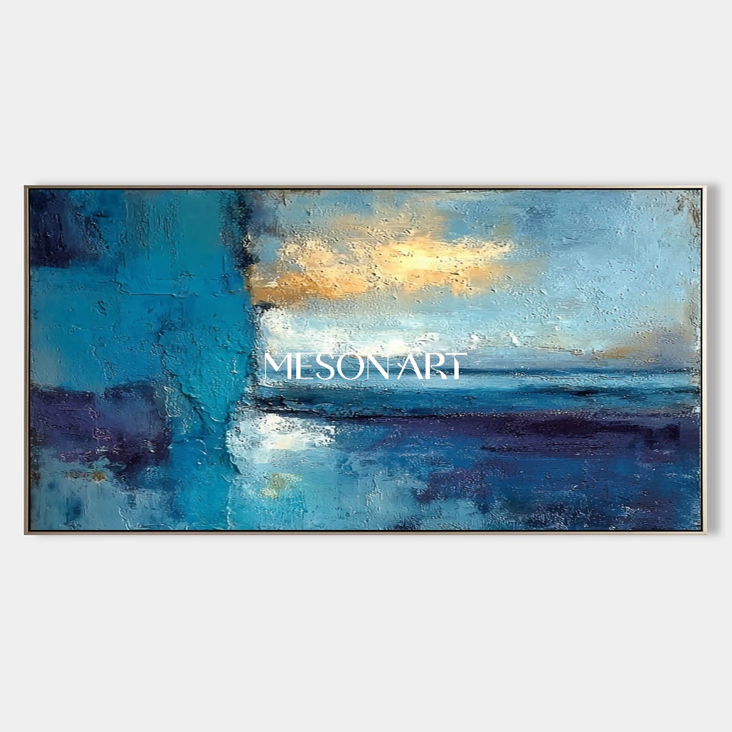 Dining Room Blue Abstract Wall Painting Blue Abstract Art for Sale