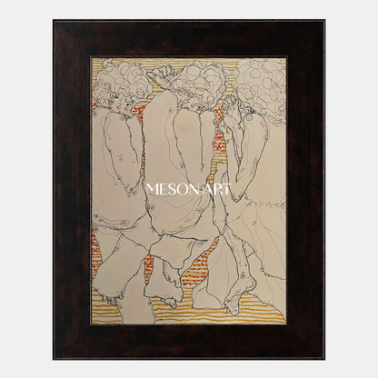 Abstract Figure Art In Beige And Brown Tones With Soft Brushwork For Modern Home Decor