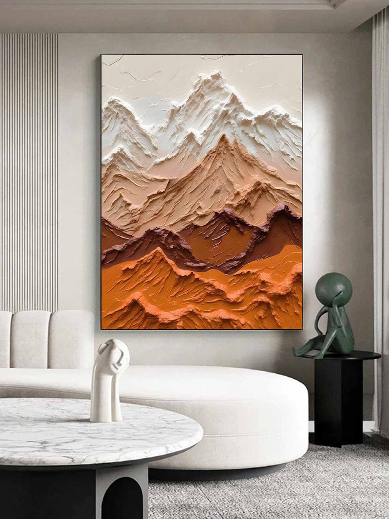 Heavy Textured Acrylic Landscape Painting 3D Landscape Canvas Art Colorful Landscape Wall Art