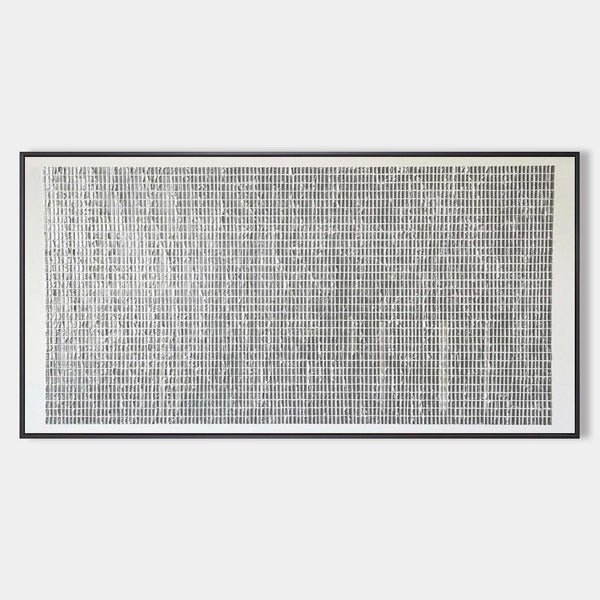 Large Black and White Texture Painting  Black and White Canvas Art Black and White Textured Wall Art
