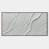 White Textured Painting White 3d Texture Art White Abstract Canvas Art Plaster Abstract Painting