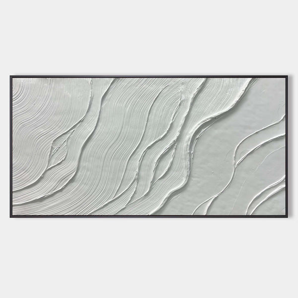White Textured Painting White 3d Texture Art White Abstract Canvas Art Plaster Abstract Painting