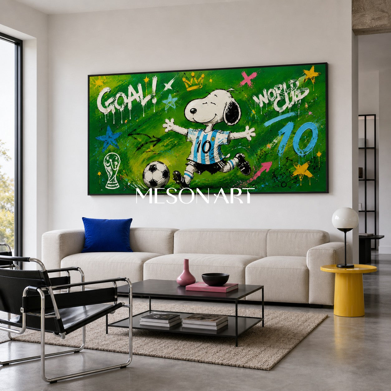 Snoopy World Cup Graffiti Art For Kids Room And Living Space Decor