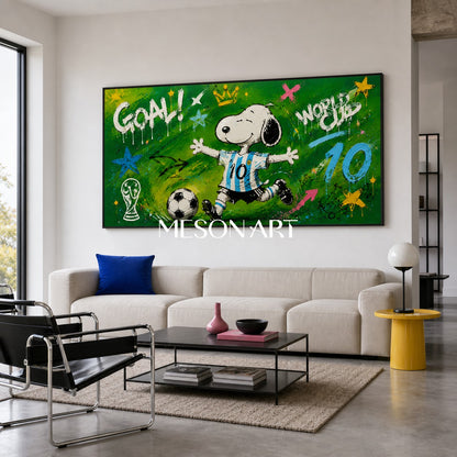 Snoopy World Cup Graffiti Art For Kids Room And Living Space Decor