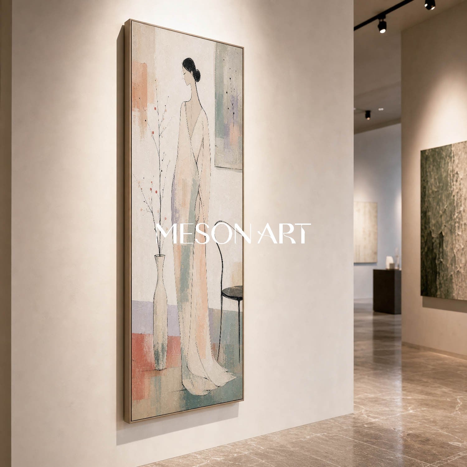 Minimalist Figure Painting Abstract Woman Art For Living Room And Bedroom Decor