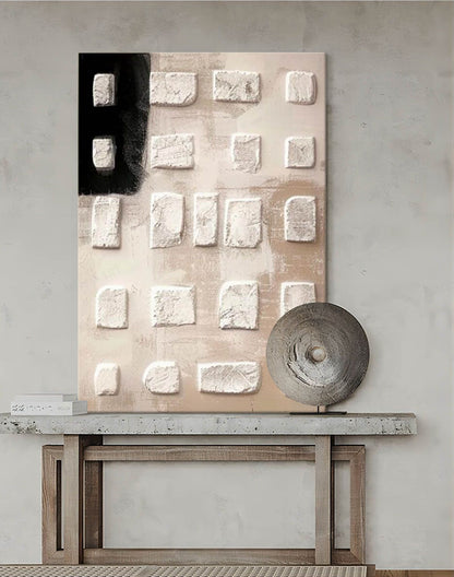 Large 3D Grey and Black Abstract Art for Sale Grey and Black Texture Painting Grey and Brown Abstract Canvas Wall Art Wabi Sabi Art