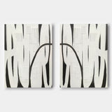 Wabi Sabi Abstract Art Canvas Set of 2 Black and White Texture Abstract Painting Wabi Sabi Wall Art