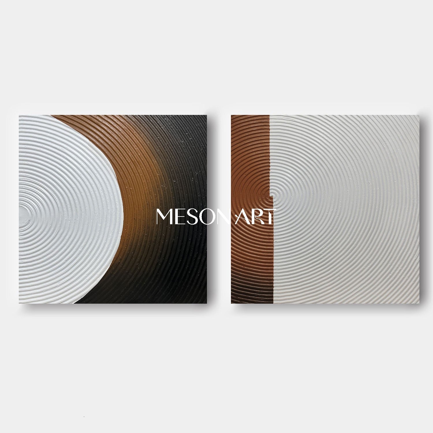 Modern Plaster Textured Abstract Wall Art Set of Two Minimalist Canvas