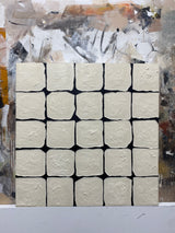 3D Gray Textured Canvas Painting Textured Wall Art Gray Oil Painting Minimalist Abstract Art Canvas